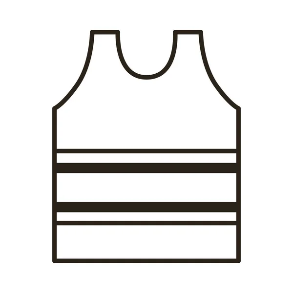 Sport chemise ligne style icône — Image vectorielle