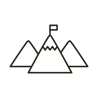 Başarı bayrak çizgisi biçimi simgesine sahip dağlar