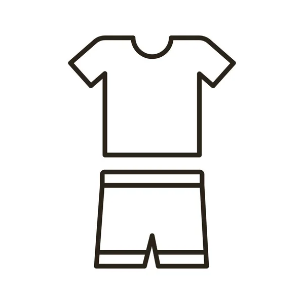 Сорочка і коротка уніформа значок лінії стилю — стоковий вектор
