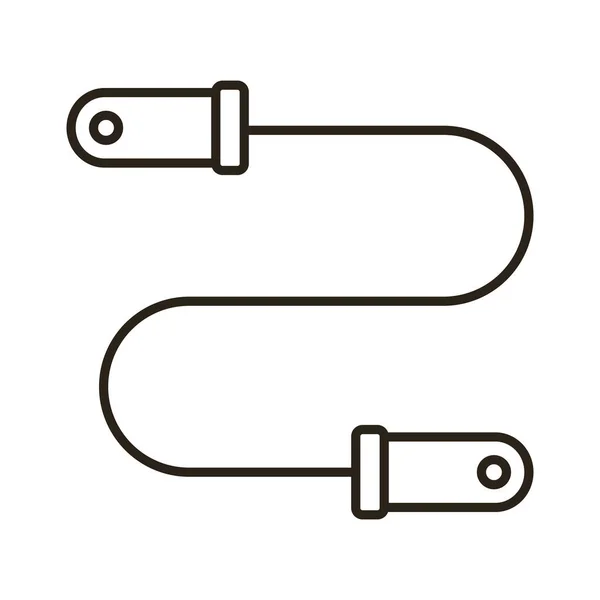 Значок мотузкового стрибка спортивного аксесуара лінії стилю — стоковий вектор