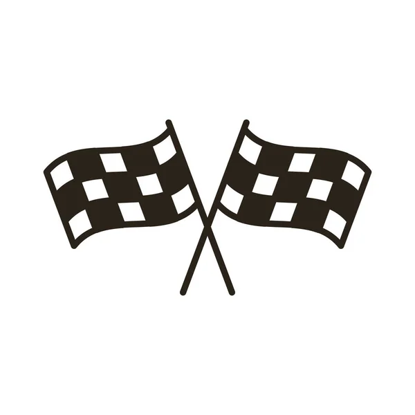 Finish checkered flag line style icon — Stock Vector