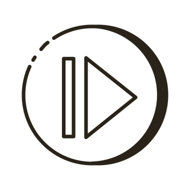 ok sağa doğru düğme biçimi simgesi