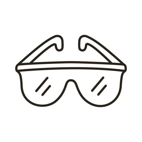 Goggles sport accessory line style icon — Stock Vector