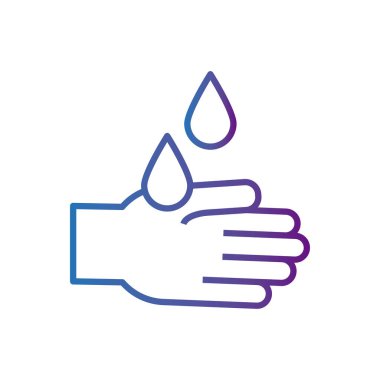 Eller yıkama çizgisi tarzı simge