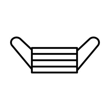 tıbbi maske aksesuar çizgi simgesi