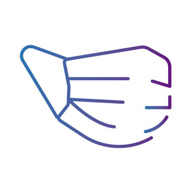 tıbbi maske aksesuar çizgi simgesi