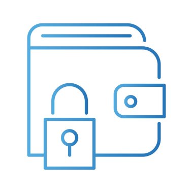 fatura para cüzdan içinde dolar asma kilit gradyan tarzı