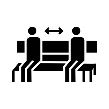 Okları olan insanların sosyal uzaklık siluet biçimi