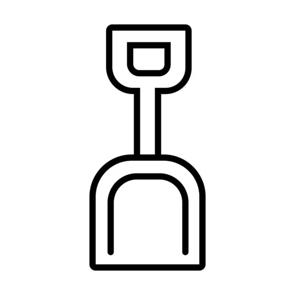 Plastic shovel toy line style icon — Stock Vector