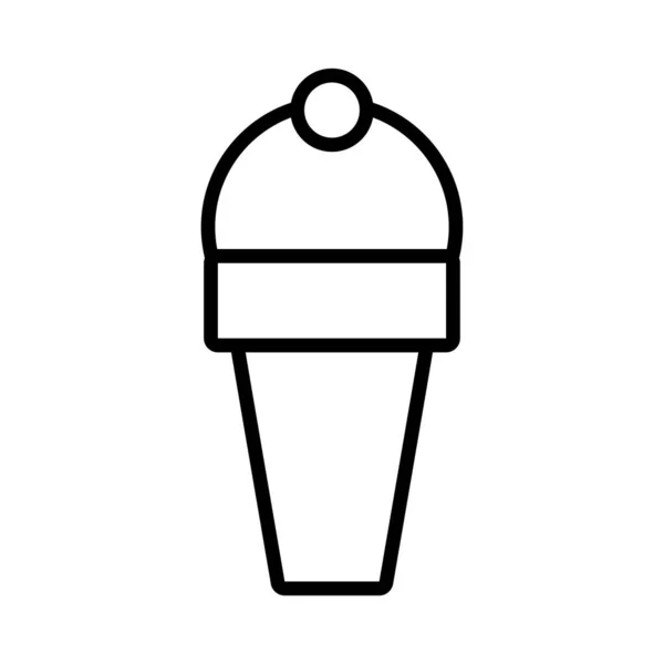 Delicioso ícone de estilo linha de sorvete — Vetor de Stock