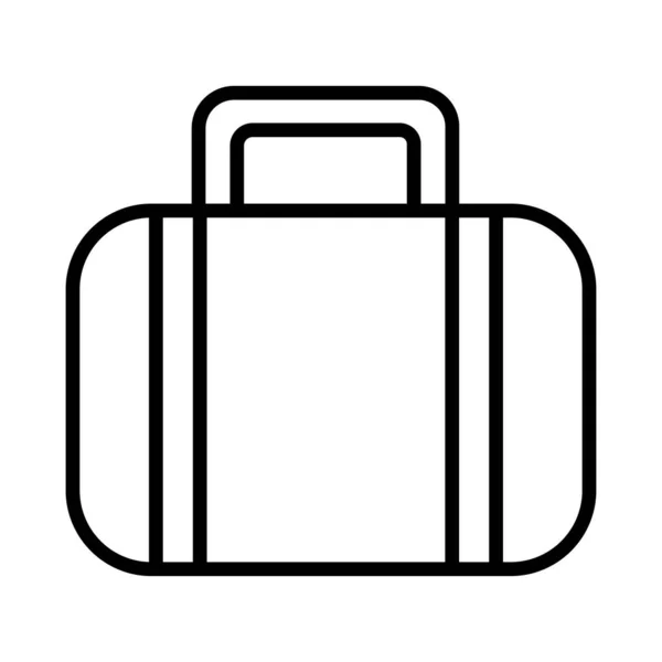 Suitcase travel line style icon — Stock Vector