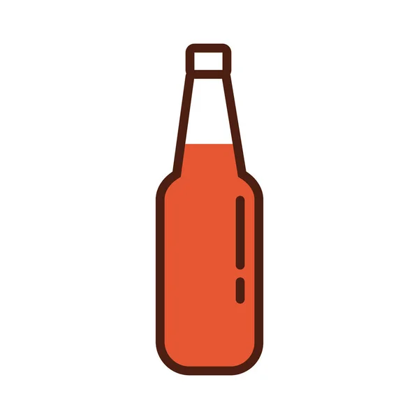 Bierflaschen trinken internationale Tageslinie und Füllstil — Stockvektor