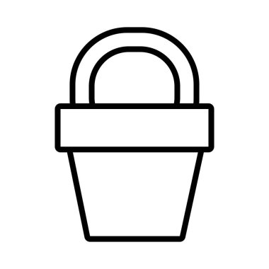 kum kovası çizgisi biçimi simgesi