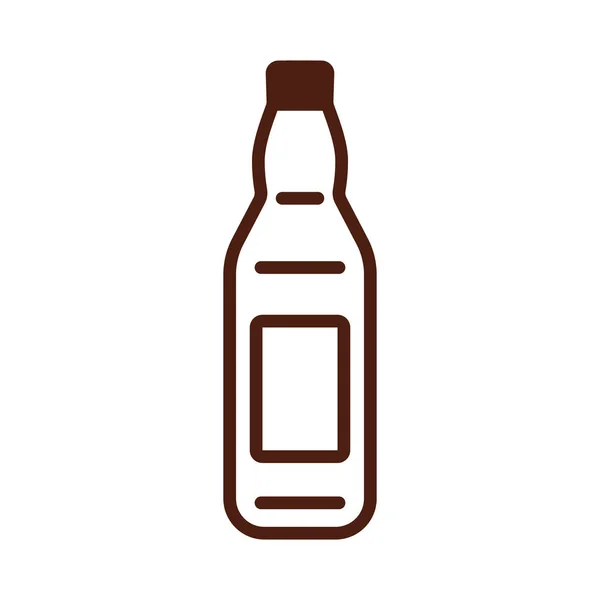 Bierflaschen trinken International Day Line Stil — Stockvektor