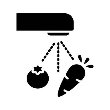 Sebzeleri yıkamak siluet tarzı simge