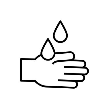 Eller yıkama çizgisi tarzı simge