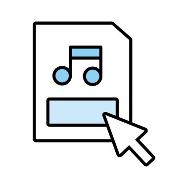 nota ve ok indeks satırına sahip kağıt belge ve biçim simgesini doldur