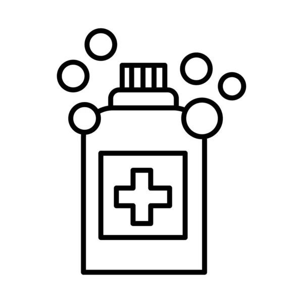 Medicamento botella drogas línea estilo icono — Archivo Imágenes Vectoriales