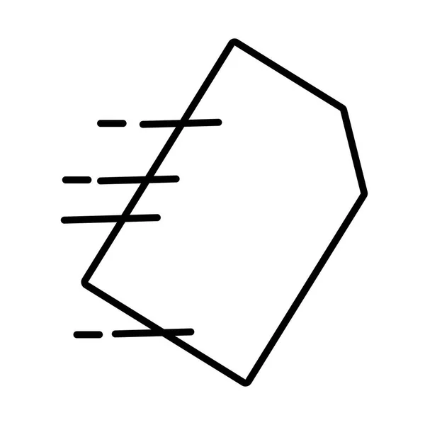 Papieren document met snelheidslijn en vul stijl pictogram — Stockvector