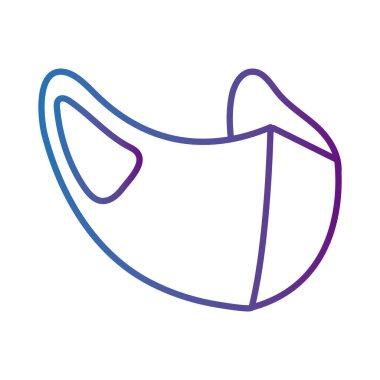 tıbbi maske aksesuar çizgi simgesi