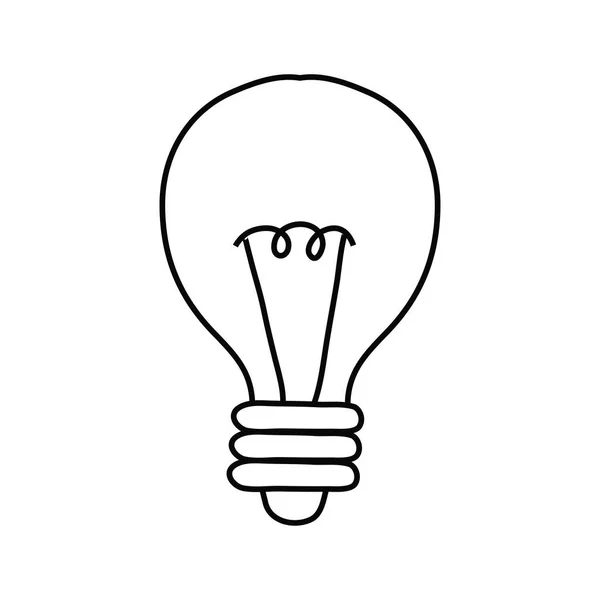 Bombilla línea de luz icono de estilo — Vector de stock