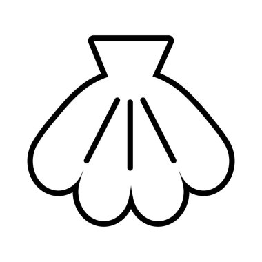 kabuklu deniz hayvanı çizgi simgesi