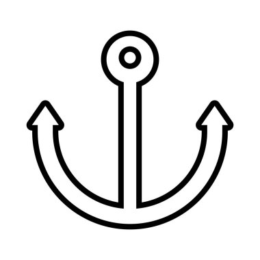 çapa deniz tarzı çizgi simgesi