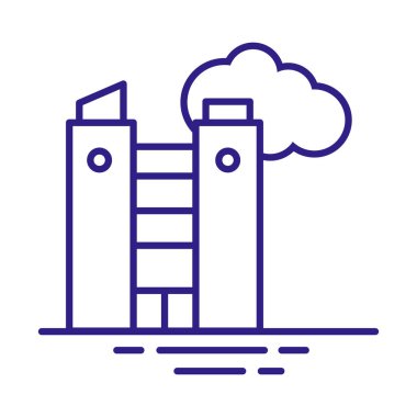 Cloud City tarzı simgeye sahip inşaat cephesi