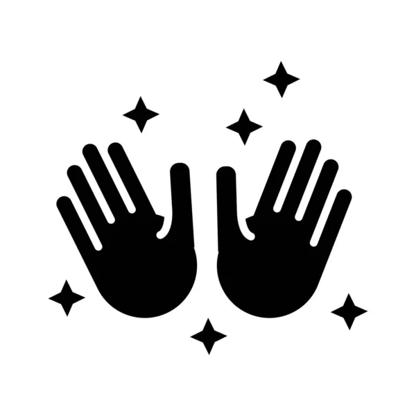 Icône de style silhouette lavage des mains — Image vectorielle