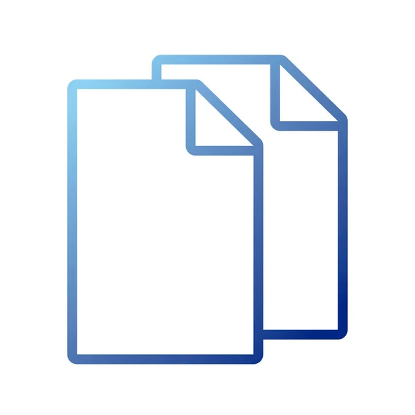 Documentos documentos gradiente icono de estilo — Vector de stock