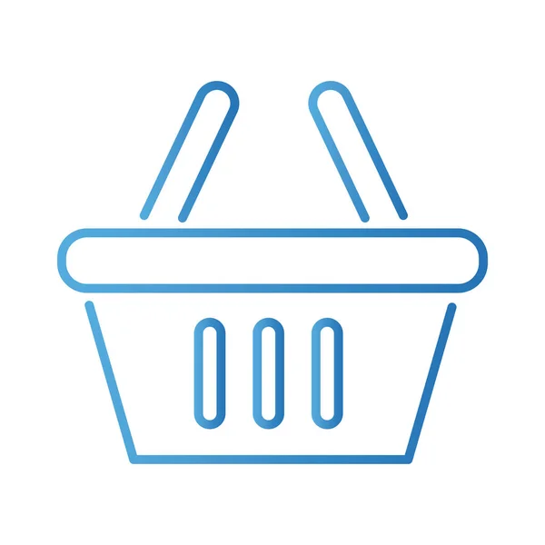 Shopping basket gradient style icon — Stock Vector