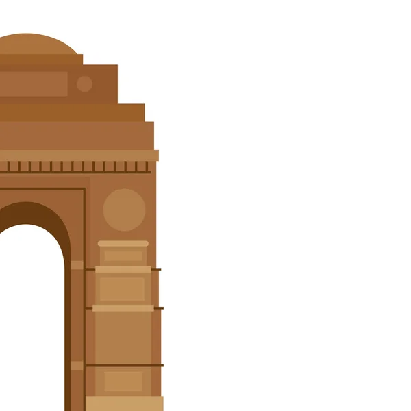 Puerta india, famoso monumento de la India — Archivo Imágenes Vectoriales