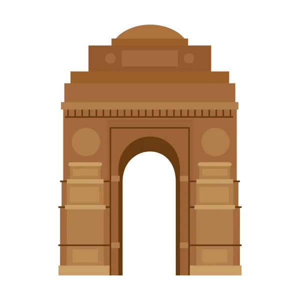 Indická brána, slavná indická památka — Stockový vektor