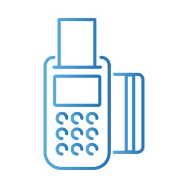 Online gradyan biçimi simgesine sahip kredi kartı