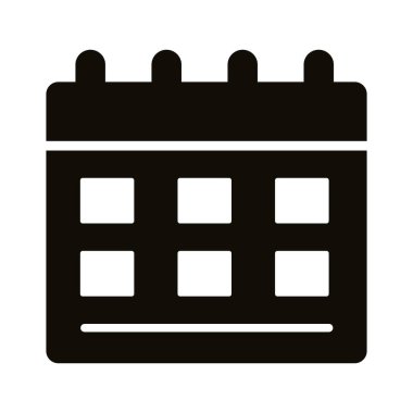 takvim anımsatıcı siluet biçim simgesi