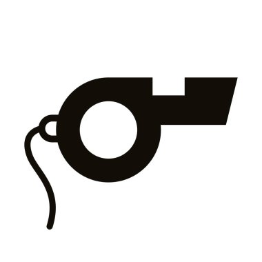 Islık refferi siluet biçimi simgesi