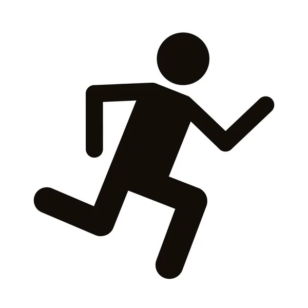 ランナーアバターフィギュアシルエットスタイルのアイコン — ストックベクタ