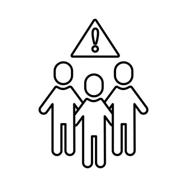 Uyarı mesafesi sosyal hat tarzına sahip bir grup insan