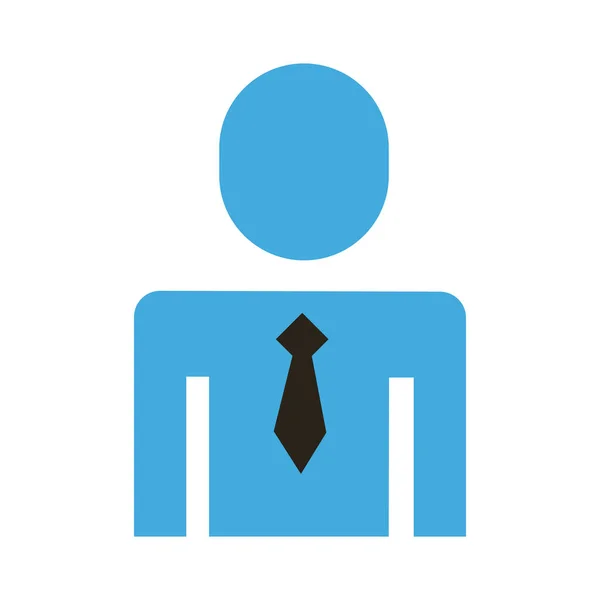 Üzletember figura lapos stílusú ikon — Stock Vector