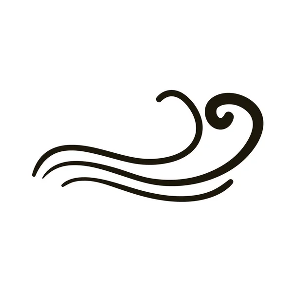 Хвилі креативний дизайн з стилем силует пензлем — стоковий вектор