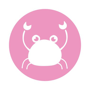 Yengeç deniz hayvanı stili blok simgesi