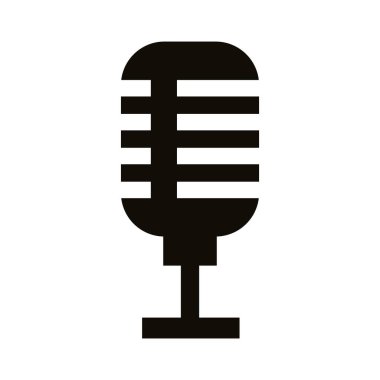 mikrofon sesi ses siluet biçimi simgesi