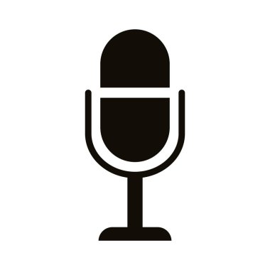 mikrofon sesi ses siluet biçimi simgesi