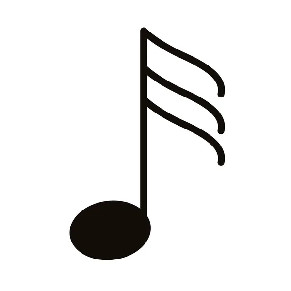 Musik Note Silhouette Stilikone — Stockvektor