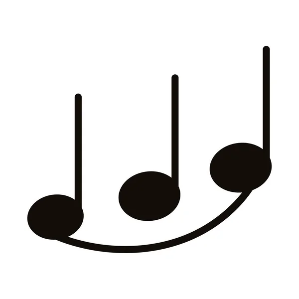 Musik Note Silhouette Stilikone — Stockvektor