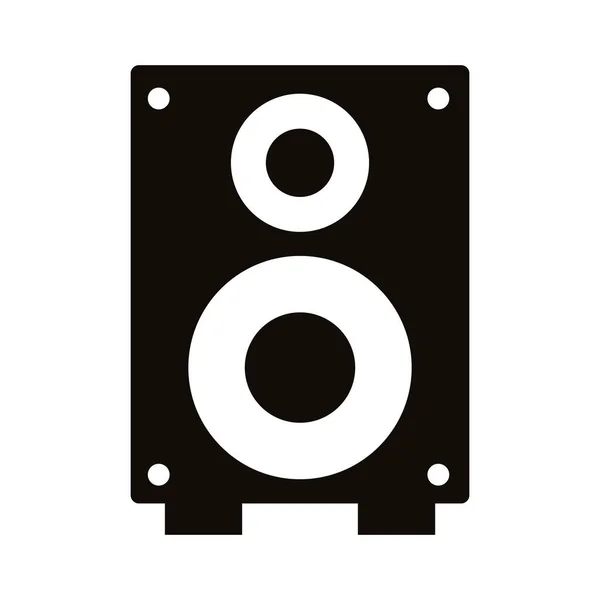 Altavoz sonido silueta de audio icono de estilo — Vector de stock