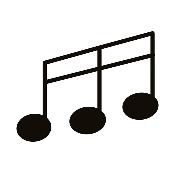 Music note silhouette style icon — Stock Vector