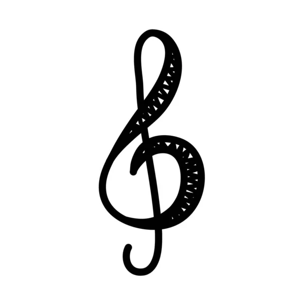 Music note line icon — стоковый вектор