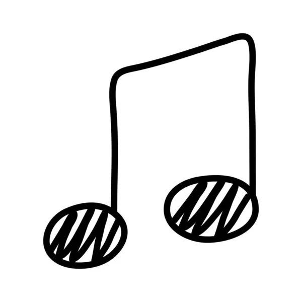 Note de musique ligne style icône — Image vectorielle