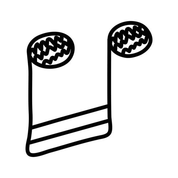 Muziek opmerking lijn stijl pictogram — Stockvector